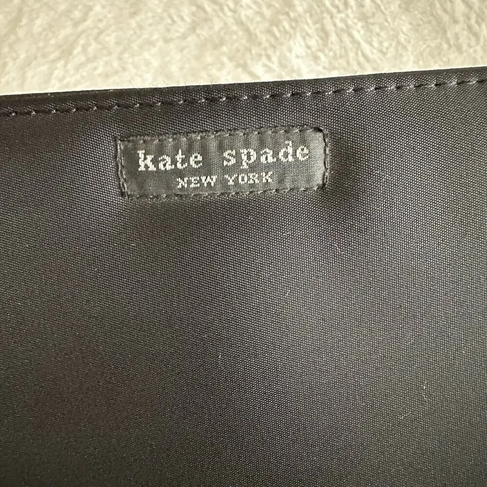 Kate Spade Black Nylon Shoulder Bag Sleek Minimal Y2K Classic Chic Clean Girl